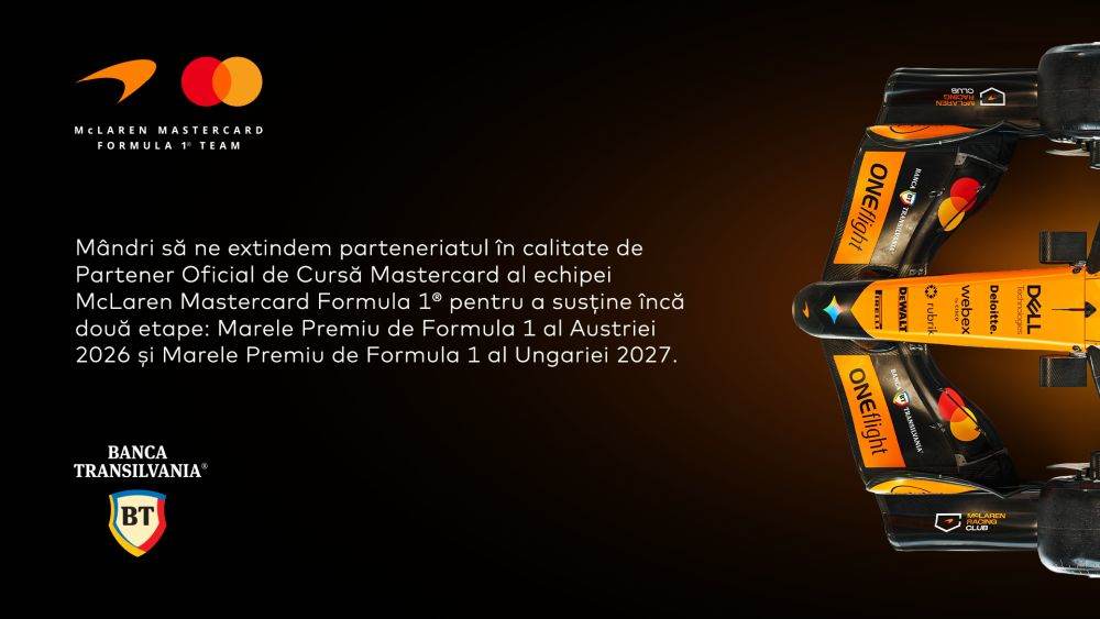 Mastercard şi BT extind parteneriatul cu echipa McLaren Formula 1 pentru etapele din 2026 şi 2027